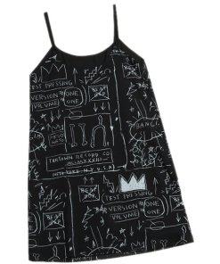 Alice + Olivia X Basquiat Emmie Printed Slip Dress