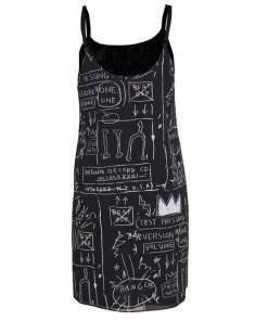 Alice + Olivia X Basquiat Emmie Printed Slip Dress