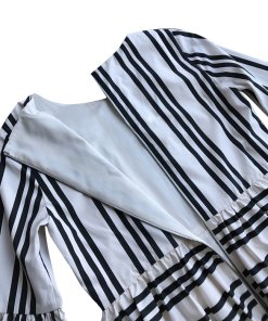 Alice + Olivia Augusta Striped Ruffle Sleeve Dress