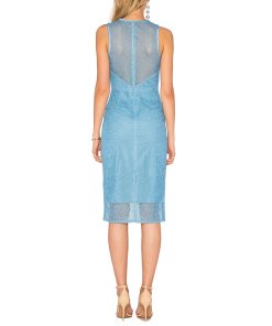 Diane von Furstenberg Chain & Twig Lace Sheath Dress
