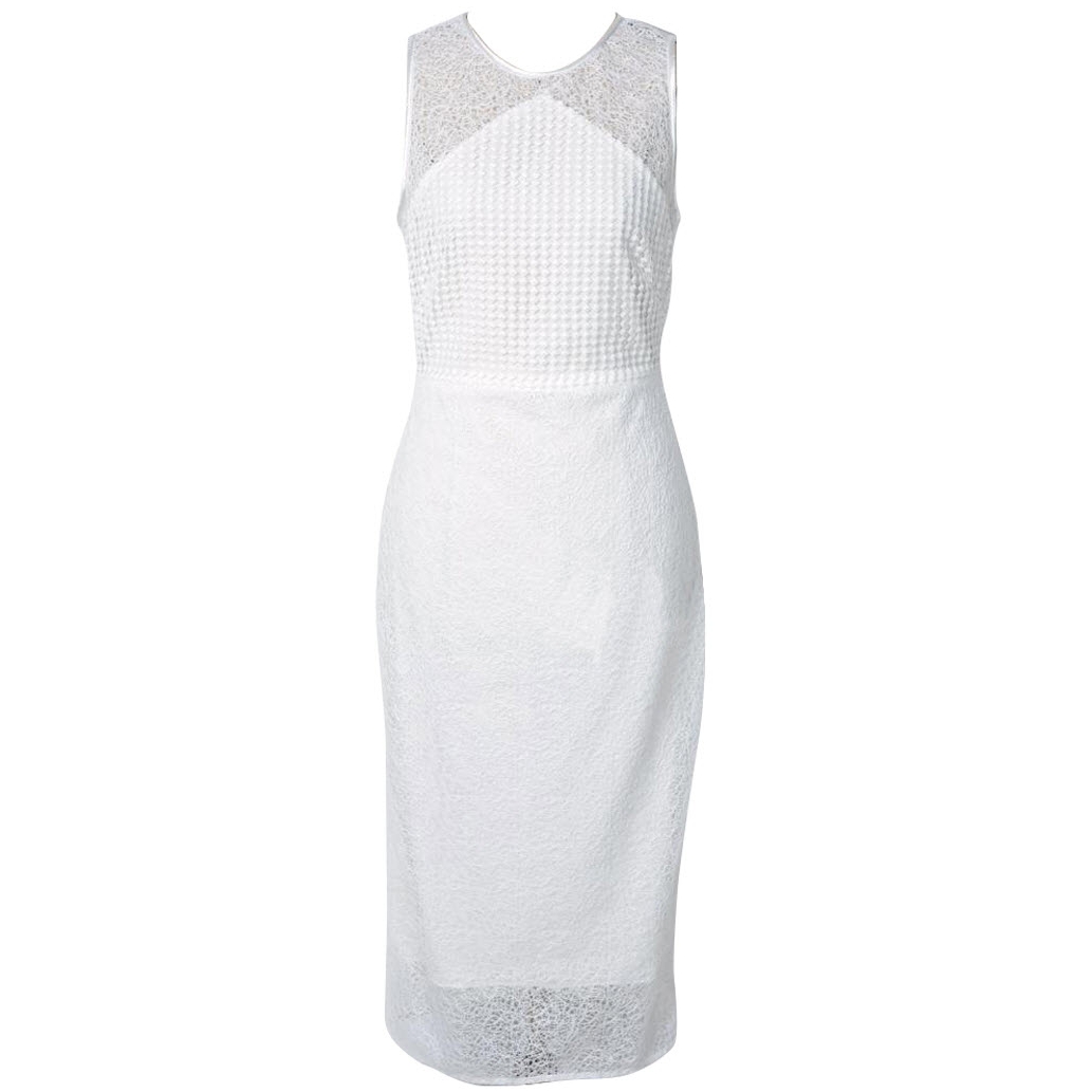 Diane von Furstenberg Chain & Twig Lace Sheath Dress evaChic Diane von Furstenberg Chain & Twig Lace Sheath Dress evaChic