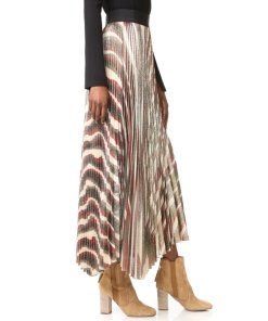 Alice + Olivia Maura Silk Sunburst Pleated SkirtAlice + Olivia Maura Silk Sunburst Pleated Skirt
