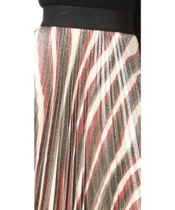 Alice + Olivia Maura Silk Sunburst Pleated Skirt