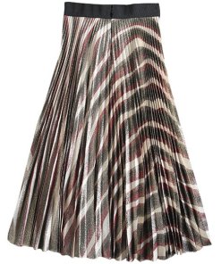 Alice + Olivia Maura Silk Sunburst Pleated Skirt