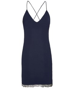 Alice + Olivia Leigh Lace Trim Low Cross-Back Dress