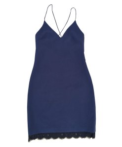 Alice + Olivia Leigh Lace Trim Low Cross-Back Dress