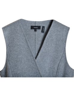 Theory Double-Face Wool-Cashmere Wrap Dress