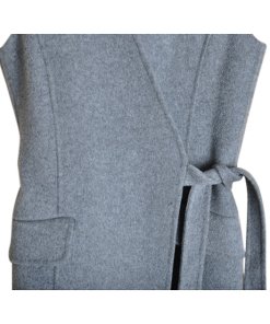 Theory Double-Face Wool-Cashmere Wrap Dress