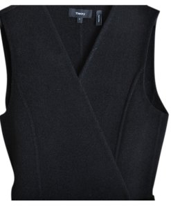Theory Double-Face Wool-Cashmere Wrap Dress