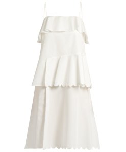 See By Chloé Scallop-Edged Cotton Dress