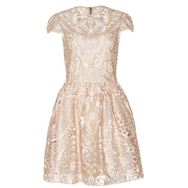 Alice + Olivia Gracia Cap-Sleeve Lace Dress Alice + Olivia Gracia Cap-Sleeve Lace Dress