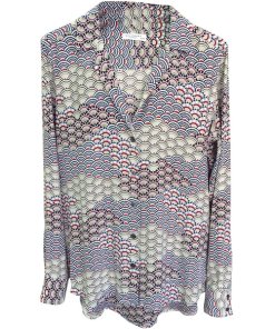 Equipment Adalyn Fan Print Silk Shirt