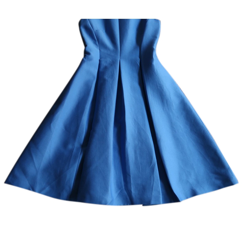 slim fit dress slacks Unique Vintage Blue Summer Sloth Print Fit & Flare Dress main image 0