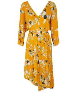 Diane von Furstenberg Asymmetric Floral Wrap Dress
