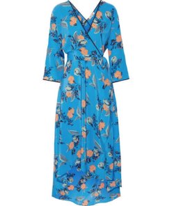princess polly baby blue dress Asymmetric Crepe Midi Dress – Gattinolli by Marwan main image 0