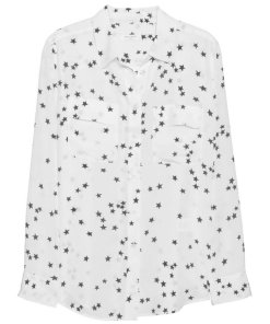 Equipment Slim Star Print Signature Blouse