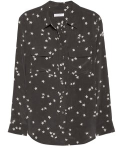 Equipment Slim Star Print Signature Blouse