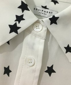 Equipment Slim Star Print Signature Blouse