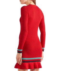 3.1 Phillip Lim Striped Ruffle Hem Knit Dress3.1 Phillip Lim Striped Ruffle Hem Knit Dress