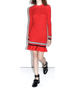 3.1 Phillip Lim Striped Ruffle Hem Knit Dress3.1 Phillip Lim Striped Ruffle Hem Knit Dress