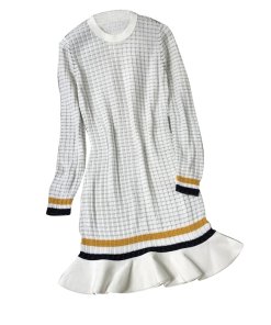 3.1 Phillip Lim Striped Ruffle Hem Knit Dress3.1 Phillip Lim Striped Ruffle Hem Knit Dress