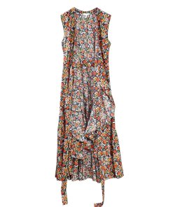Rebecca Taylor Moonlight Print Poplin Ruffle Wrap Dress