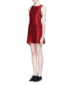Alice + Olivia Everleigh Heart Embroidery Dress