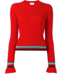 3.1 Phillip Lim Off-the-Shoulder Stripe Trim Sweater