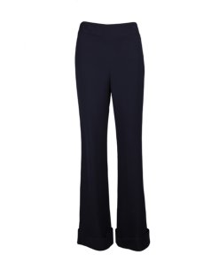 Giorgio Armani Bias-Cut Cuff-Hem Crepe Pants