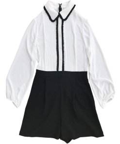 Alice + Olivia Kara Tuxedo Romper