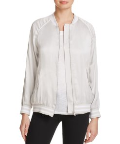 Equipment Kendrix Floral Back Silk Bomber Jacket