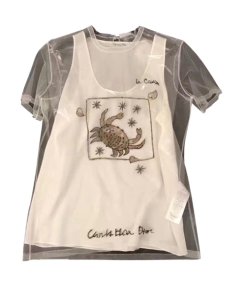 Christian Dior Embellished Silk Top