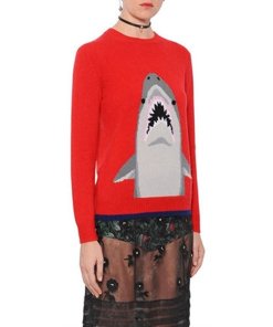 Coach 1941 Intarsia Shark Cashmere Sweater