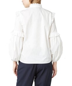 Maje Loutan Frilled Poplin Shirt