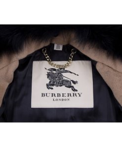 Burberry London Fur Collar Wool & Cashmere Coat