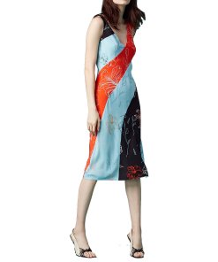 Diane von Furstenberg Fenelon Print Bias Midi Dress