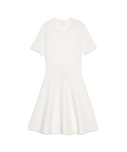 Sandro Brandy Corset-Effect Knit Dress
