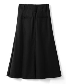 Vera Wang Pleated Wool-Blend Midi Skirt