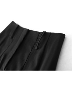 Vera Wang Pleated Wool-Blend Midi Skirt