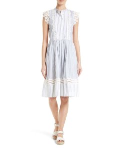 Sea Lace & Stripe Combo Dress
