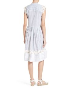 Sea Lace & Stripe Combo Dress