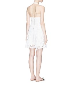 Alice + Olivia Susan Lace Halter Dress