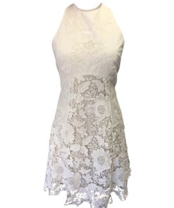 Alice + Olivia Susan Lace Halter Dress