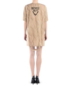 Moschino Printed Logo Paper Bag T-shirt Dress