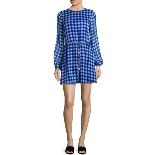 princess polly baby blue dress Diane Von Furstenberg Vintage floral-print Silk Mini Dress | Blue main image 1