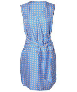Diane von Furstenberg Mura Tile Tie-Front Dress