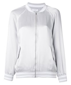 Equipment Kendrix Floral Back Silk Bomber Jacket