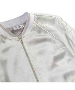 Equipment Kendrix Floral Back Silk Bomber Jacket