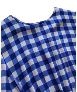 Diane von Furstenberg Gingham Cinch Waist Mini Dress