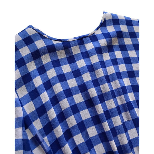 Diane von Furstenberg Gingham Cinch Waist Mini Dress